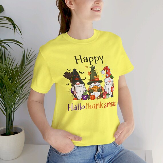Hallothankmus shirt, Holiday Season Shirt, Holiday gnome tee, Halloween t-shirt, Thanksgiving tshirt, Christmas t-shirt, Holiday Season Gift