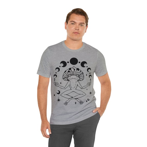Celestial frog shirt, Moon phase frog t-shirt, frog mushroom tee, moon lover gift, celestial lover gift, frog shirt, moon t-shirt