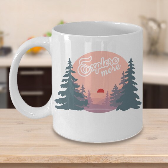 Explore more mug, outdoor gift, camping coffee cup, ceramic cup, gift for camper
