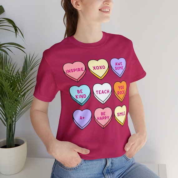 Teacher Valentine's Day t-shirt, Conversation hearts shirt, educator gift, teacher gift, cupid tee