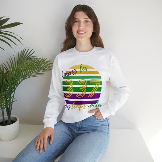 Area Code Mardi Gras sweatshirt, Fat Tuesday pullover, NOLA gift, Let the good times roll, party sweater