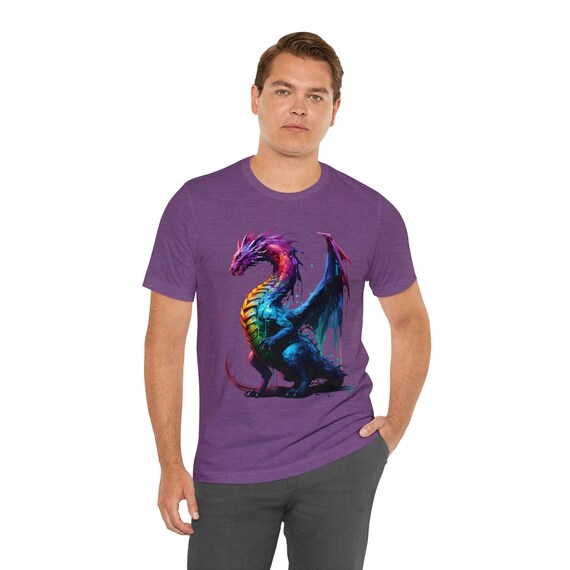 Colorful Dragon shirt, Mythical full body dragon t-shirt, Chinese dragon tee, Dragon gift, gift for dragon lovers, Asian dragon shirt