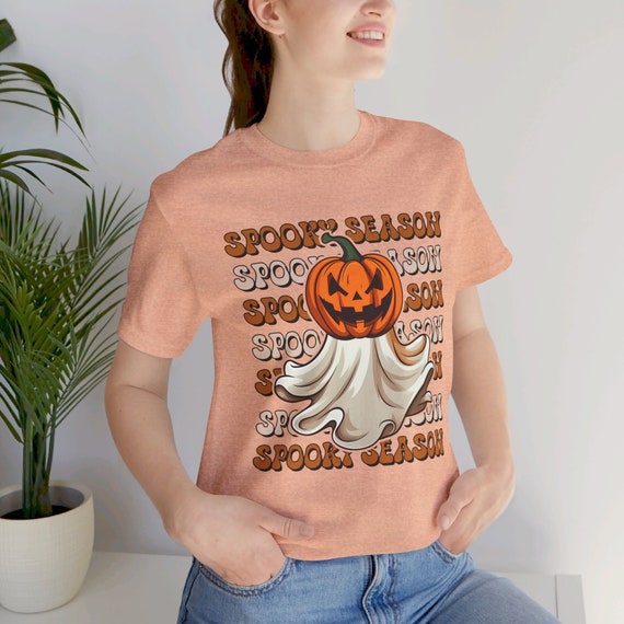 SPOOKY SEASON SHIRT, Halloween Pumpkin Ghost Tee, Spooky Gift, ghost T shirt, fun, costume party Tees, Halloween T shirt, trick or treat