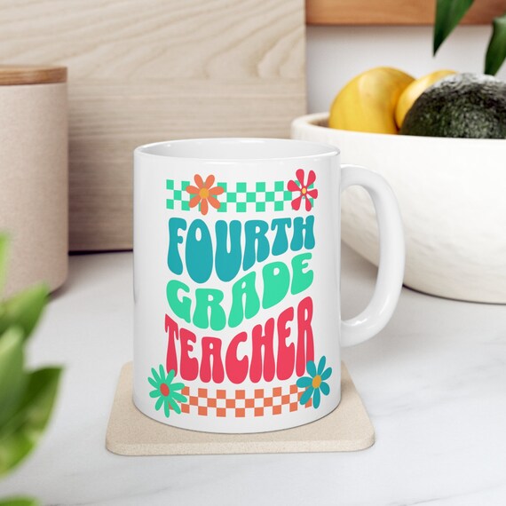 Back to school mug, fourth grade teacher gift, educator cup, coach mug, first day of school gift, 4th grade teacher cup