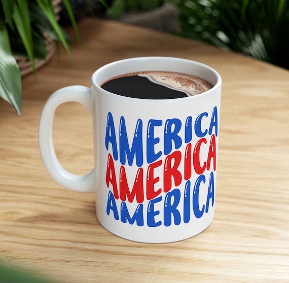 America mug, Fourth of July cup, Patriotic mug, Independence Day cup, Patriotic gift