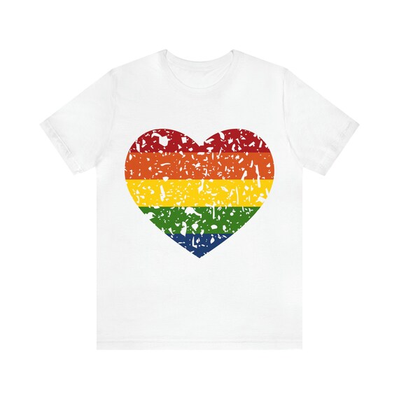 Gay pride shirt, Rainbow heart, LGBT t-shirt, rainbow t-shirt, Equality Shirt, love shirt, gift for her, gift for him