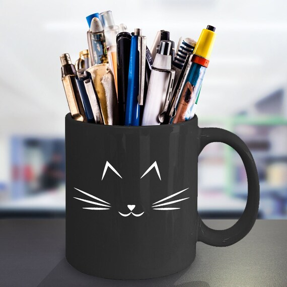 Kitten cup, kitty mug, Cat mug, animal lover cup, cat mom gift, kitten face gift