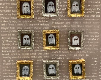 Cute, Tiny, Ghost, Fridge Magnet, handmade, horror, Halloween, spooky decor, homegoods