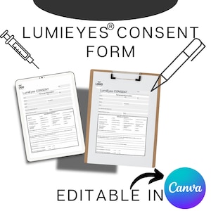Editable LumiEyes Consent Form for Aesthetic Practitioners/Clinics