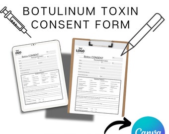 Editable Botulinum Toxin (Botox) Injections Consent Form for Aesthetic Practitioners/Clinics/Qualified Professionals
