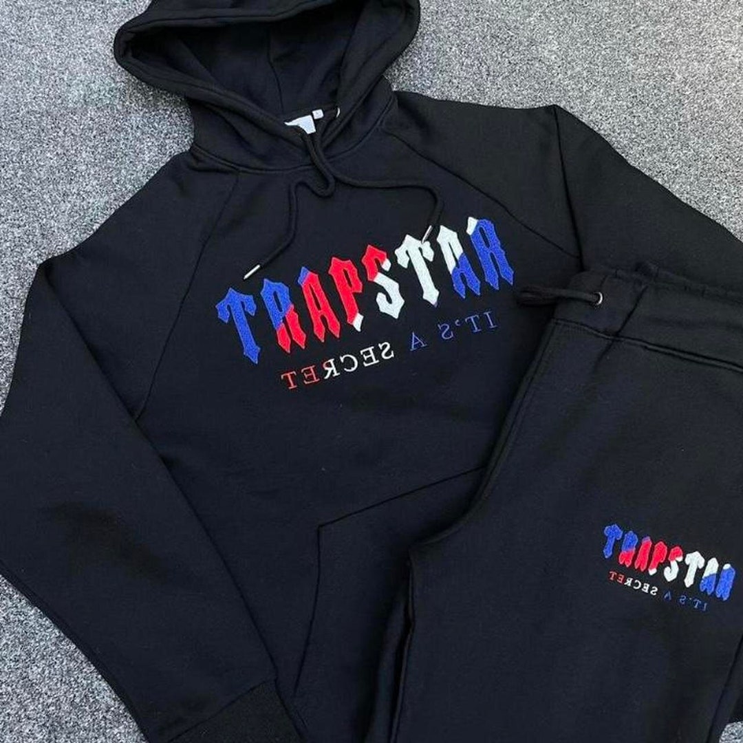 Trapstar Hoodies Revolution Black Tracksuit Chenille Decoded Etsy