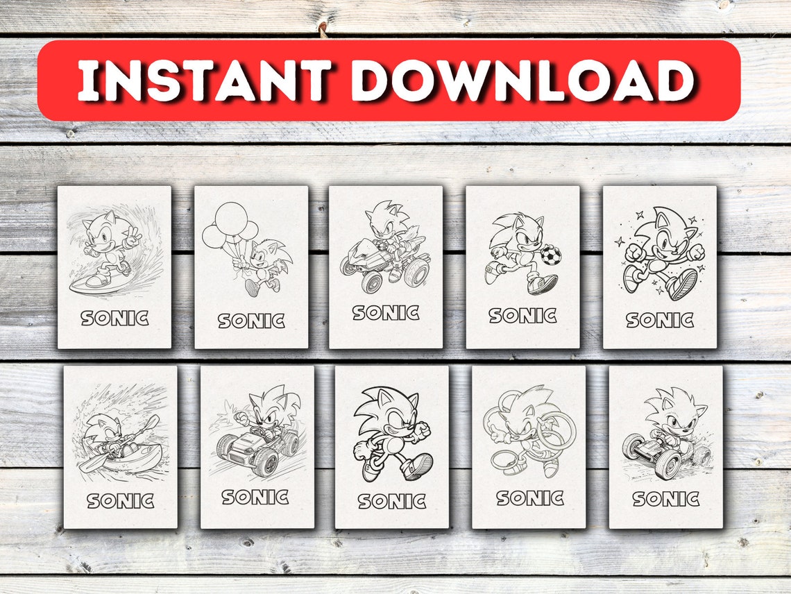 44 Sonic Coloring Pages for Kids, Toddlers, Preschoolers Toddlers ...