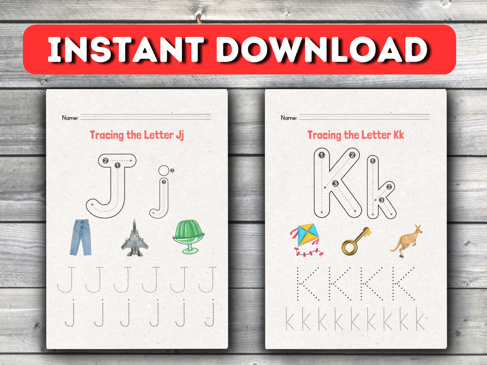 26 ABC Tracing Printable Illustrative Alphabet Tracing Worksheets
