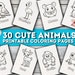 30 Cute Animals Coloring Pages for Kids, Toddlers, Preschoolers ...