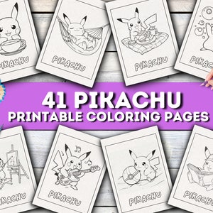 41 Easy Pikachu Coloring Pages For Kids, Toddlers, Preschoolers Pikachu Coloring Book Coloring Pages Homeschool Printable, Kindergarten