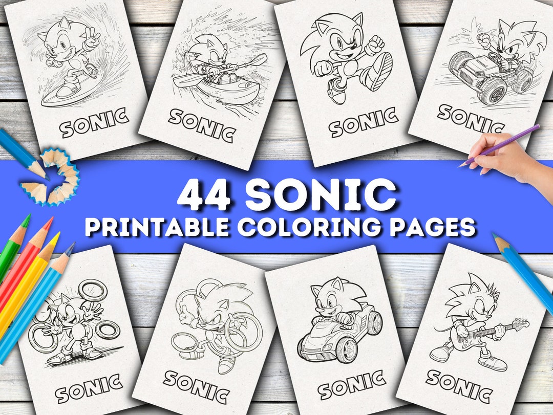 44 Sonic Coloring Pages for Kids, Toddlers, Preschoolers Toddlers ...