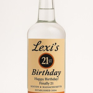 Printed Titos label sticker, customizable to any occasion
