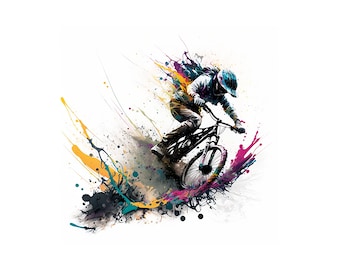 Splash of Color, Inspirational MTB Digital Art, Printable Art, Room Decor, MTB, Kids Room Decor