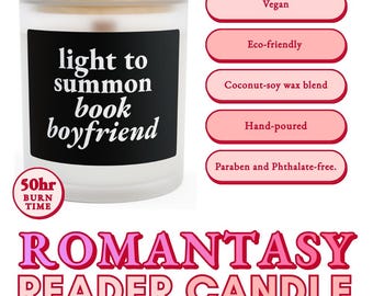 Book Boyfriend Summoning Candle | Romantasy Reader, Soy Wax, Hand-Poured