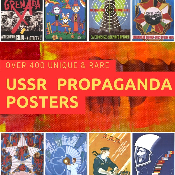 Plus de 400 affiches de propagande URSS Union soviétique Russie | Téléchargement numérique Russie communiste anticapitaliste | Fichiers de haute qualité prêts à imprimer