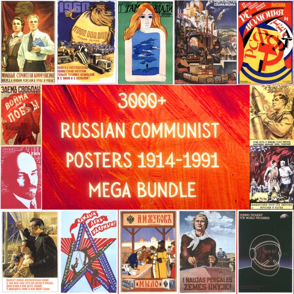 Plus de 3000 affiches de propagande de l’URSS, de l’Union soviétique et de la Russie | Russie communiste Anticapitaliste Téléchargement numérique | Fichiers prêts à imprimer de haute qualité
