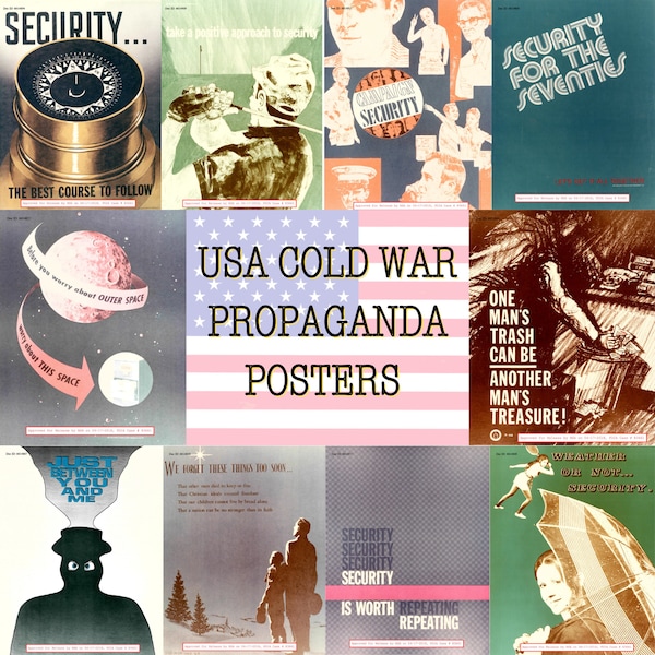 130+ USA Cold War Propaganda Posters | Anti Communist Digital Download | High Quality Print Ready Files Recently Declassified America Poster