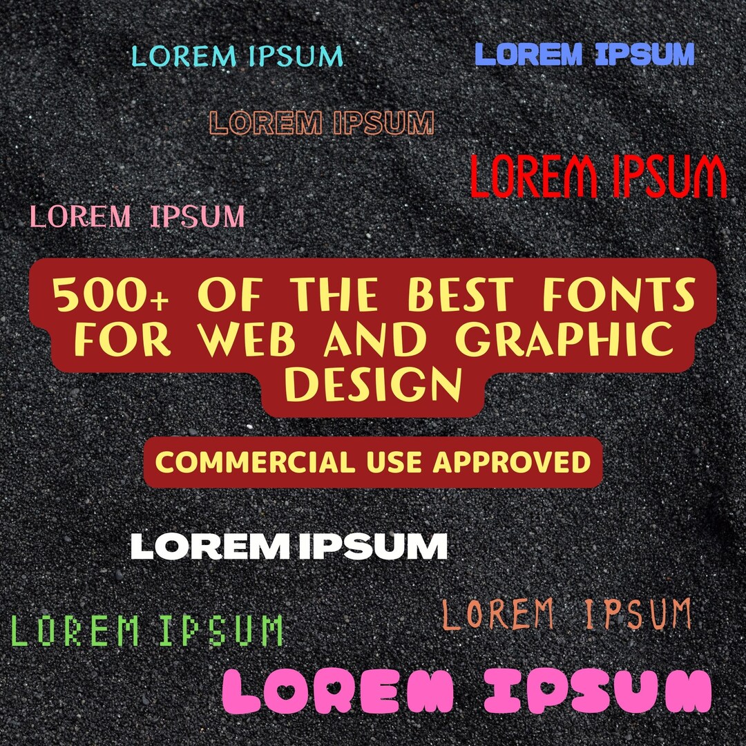 500 of the Best Fonts for  and Graphic Design Font Bundle Cool Fonts