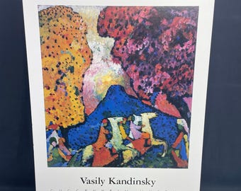 Vintage poster Blue Mountain door Vasily Kandinsky Guggenheim Museum 32 x 26 inch