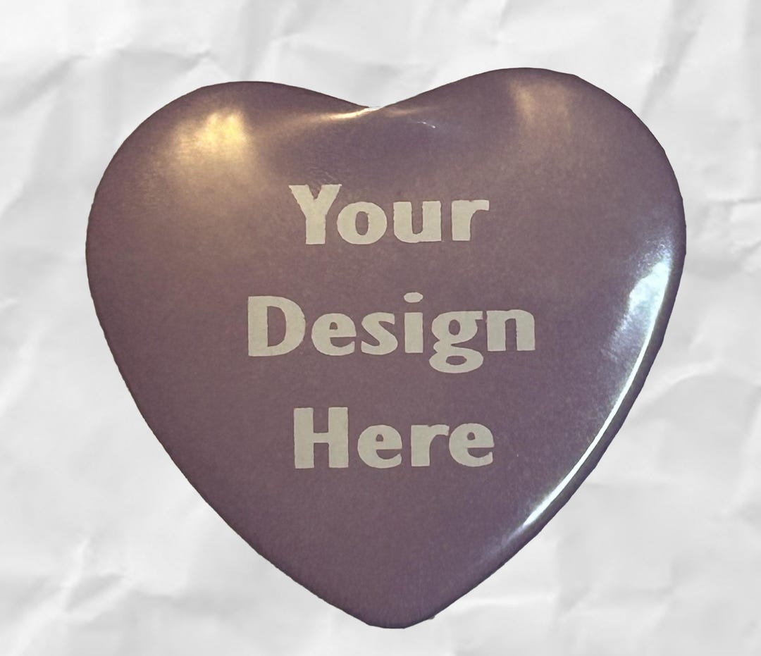 Custom Heart Pins, Buttons - Full Color, 2.25 Inch - Etsy