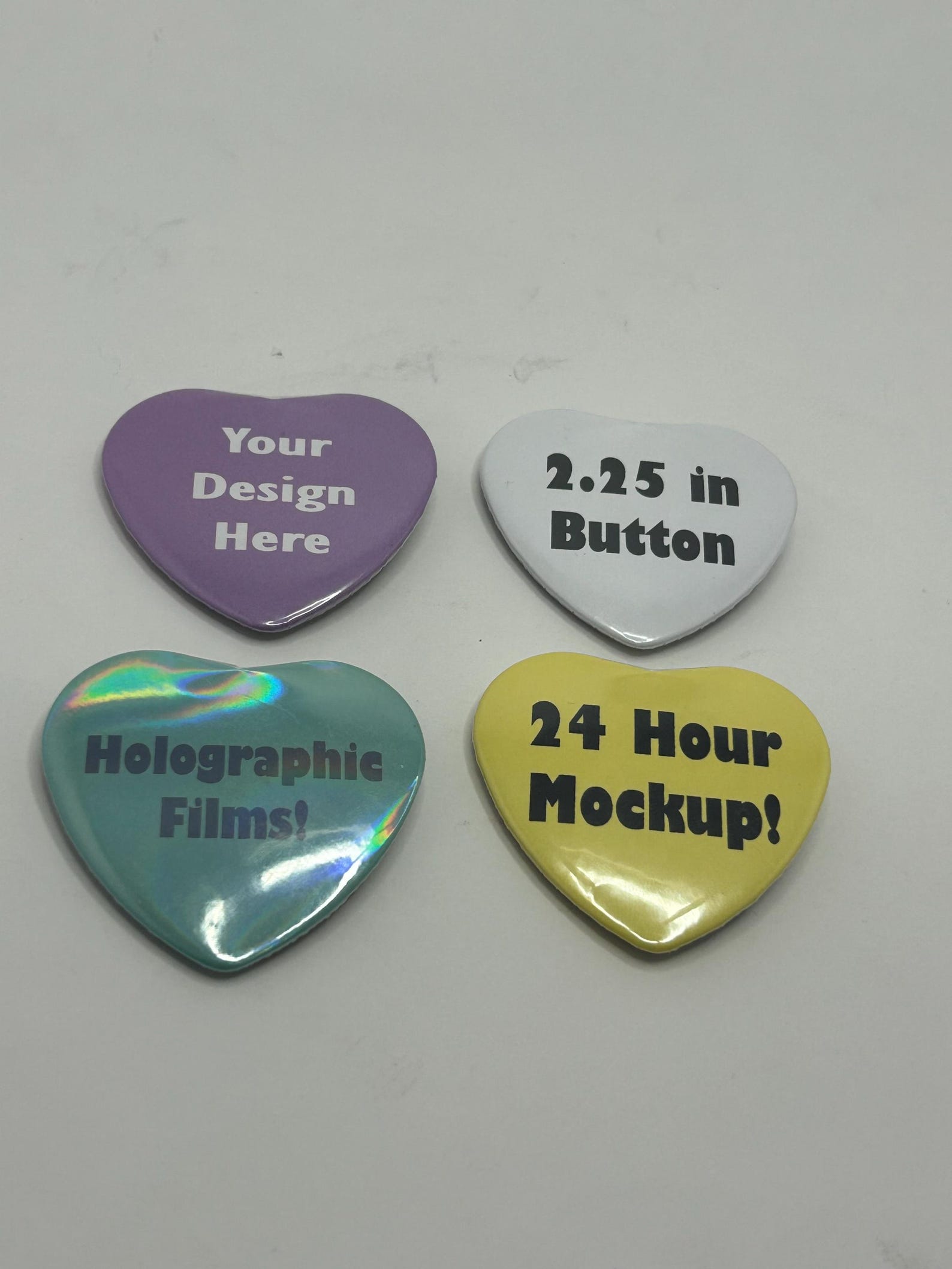 Custom Heart Pins, Buttons - Full Color, 2.25 Inch - Etsy