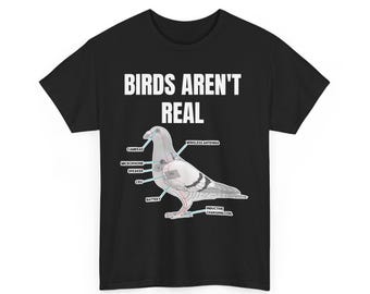 Vögel sind nicht echt T-Shirt: Lustiges Tauben Verschwörung Meme Tee