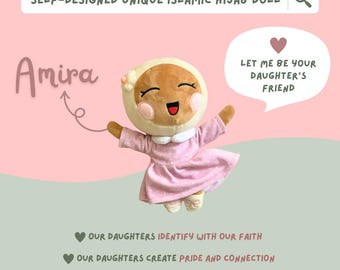 Schattige islamitische hijabpop - Zacht en uniek speelgoed voor meisjes - Islamitisch kindercadeau - Muslima Toy _ Decor kinderkamer