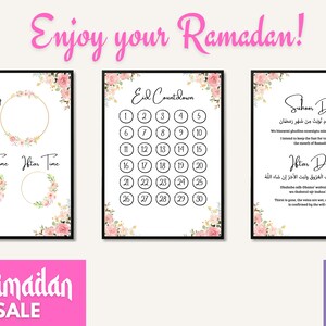 Ramadan Set Printable, Ramadan Dua, Ramadan Fasting dua, Iftar Suhoor Dua, Ramadan time, Iftar suhoor time, advent calendar, Ramadan Decor