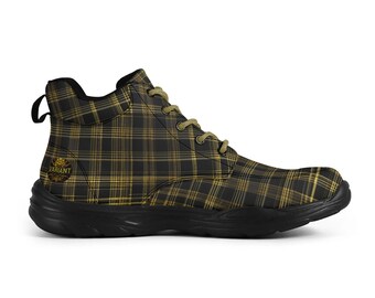 VARIANT Onregelmatige Tartan Mid Top PU-leren sneakers voor dames, hoge kwaliteit, uiterst comfortabel, ademend en lichtgewicht