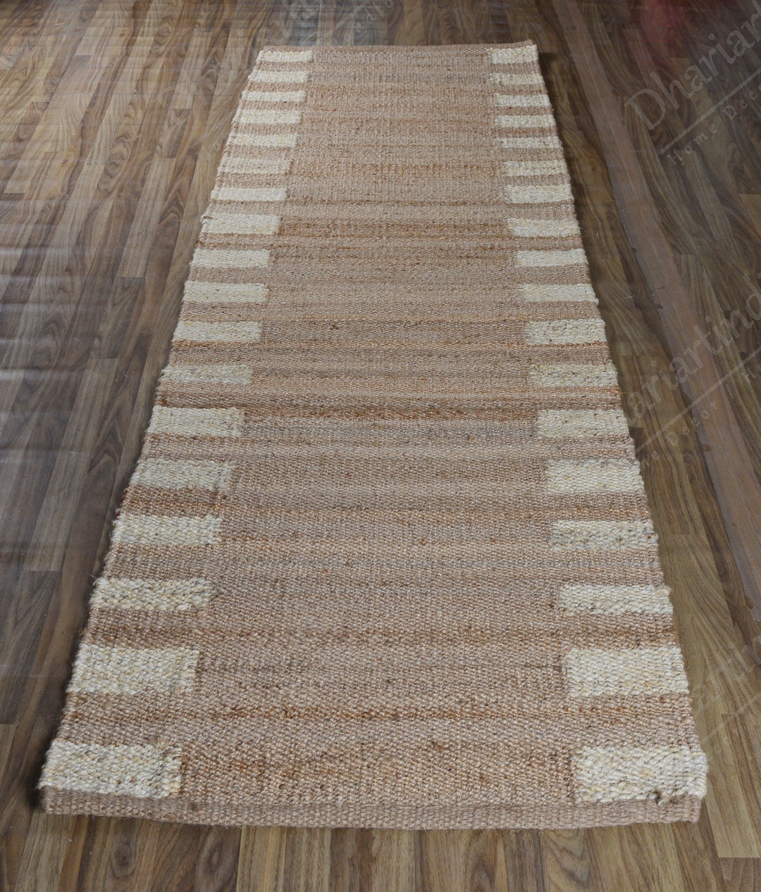 Natural and off White Jute Aisle Runner ,hemp Jute Runner and Jute Area