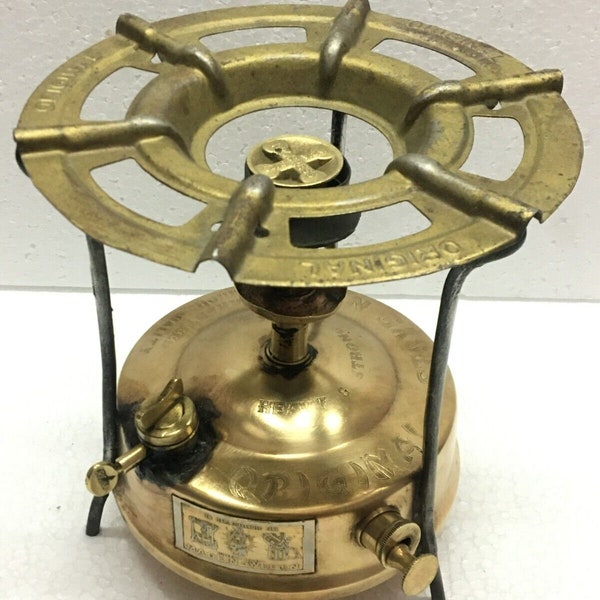 Réchaud De Camping Suédois Radius No.100 – Pétrole, Laiton, Vintage, Fonctionnel