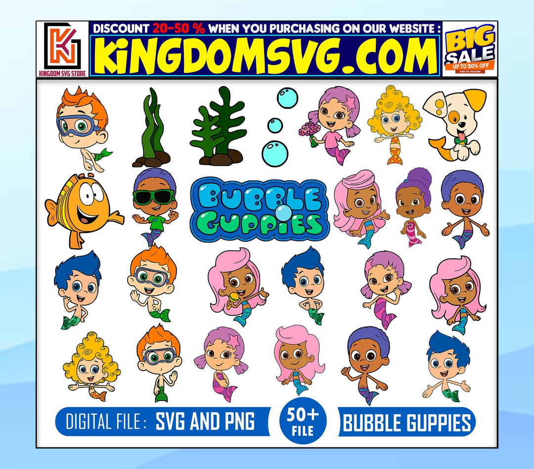 Bubble Guppies SVG Bundle Vector Cliparts Bubble Guppies - Etsy