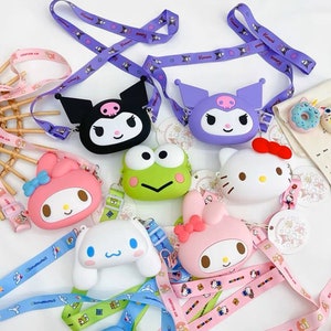 Kawaii Crossbody Bag, Crossbody Shoulder Purse Handbag, Cartoon Silicone  Accessories, Anime Coin Purse, Pink Rabbit Bags