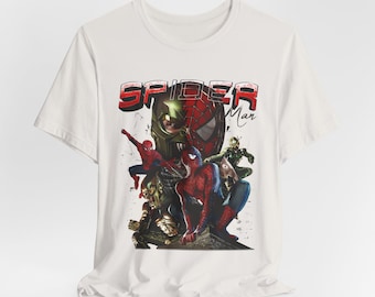 Camiseta unisex de manga corta con el superhéroe Spider Man, regalos para él