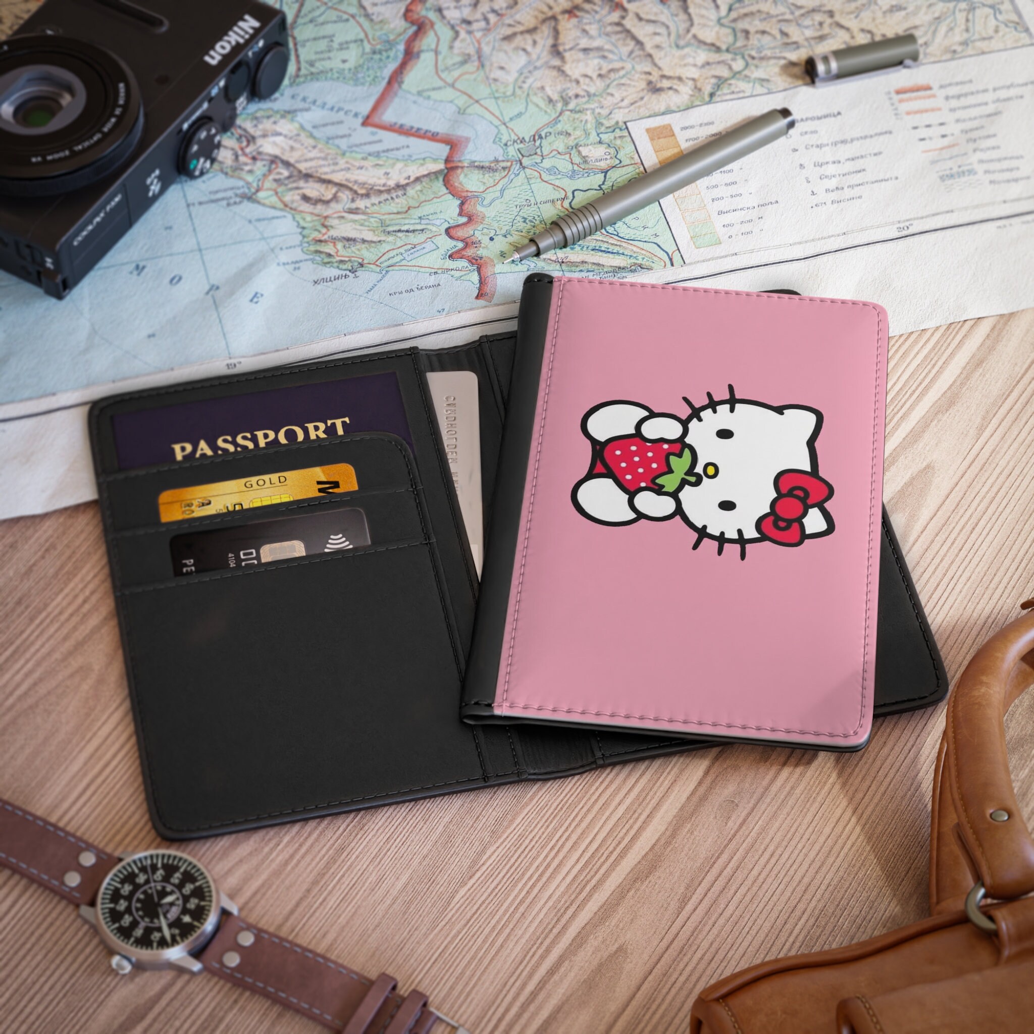 Hello Kitty Passport Cover - Etsy