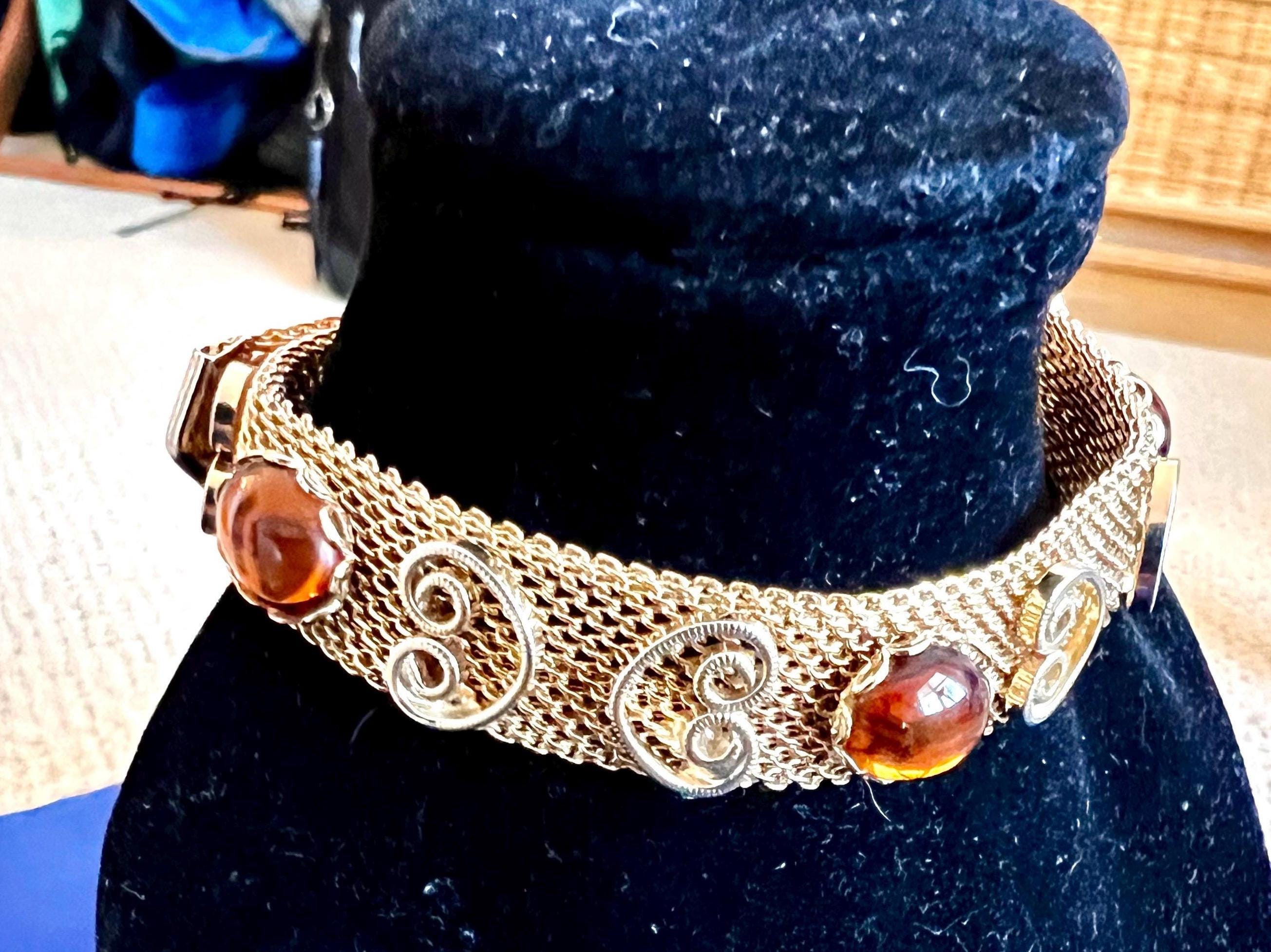 Vintage natural multi stone cabochon belt gold chain Pebble Pathway Chain Belt | mostwantedusa main image 4