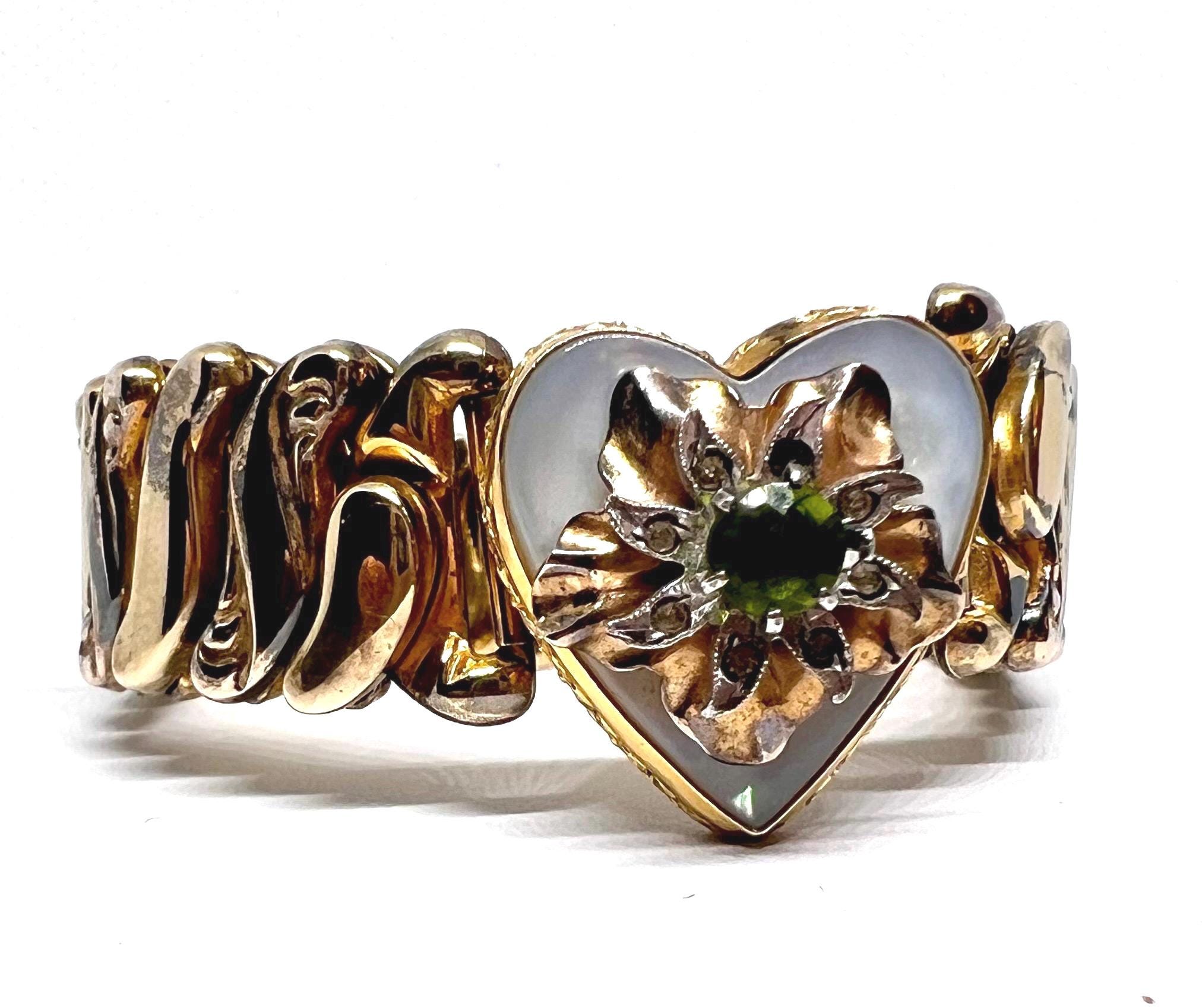 Gold Vintage Sweetheart Bracelet - Etsy Gold Vintage Sweetheart Bracelet - Etsy