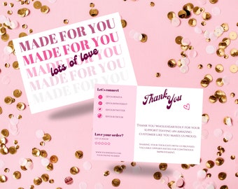 Printable Thank You Card Template Editable on Canva