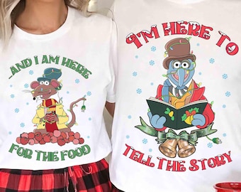 Retro Disney Gonzo And Rizzo the Rat Muppet Christmas Carol Shirt, I am here to tell the story, and I am here for the food, Disneyland Trip
