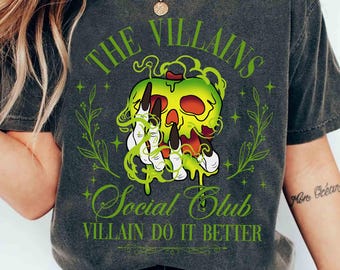 The Villains Social Club Halloween Shirt, Disney Villains Evil Queen Shirt, Apple Poison Shirt, Snow White and the Seven Dwarfs, Family Trip