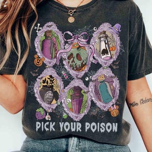 Coquette Disney Pick Your Poison Vintage Shirt, Halloween Disney Villains Shirt, Kuzco Poison Tee, Poison Apple Shirt, Disneyland Halloween