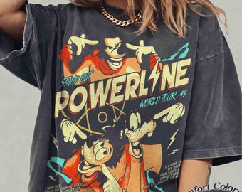 Retro Disney A Goofy Movie Powerline Stand Out World Tour T- Shirt, Disneyland Family Matching Tee, Magic Kingdom WDW Birthday 2026 Gift
