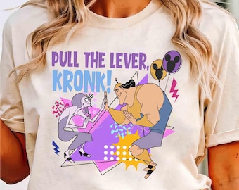 Retro 90s Yzma And Kronk Pull The Lever Shirt, Disney The Emperor's New Groove Tee, Magic Kingdom Disneyland Family Vacation Holiday Gift