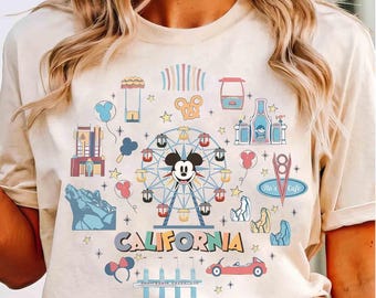 Vintage Disney California Adventure Place Shirt, Disneyland Family Vacation, Cars Monster Toy Story Tee, Disneyland California Family Trip
