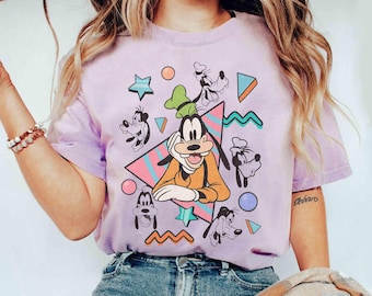 Vintage Disney Goofy Portrait Retro 90s T-shirt, Mickey and Friends Matching Tee, Disneyland Magic Kingdom Family Vacation Holiday Trip Gift